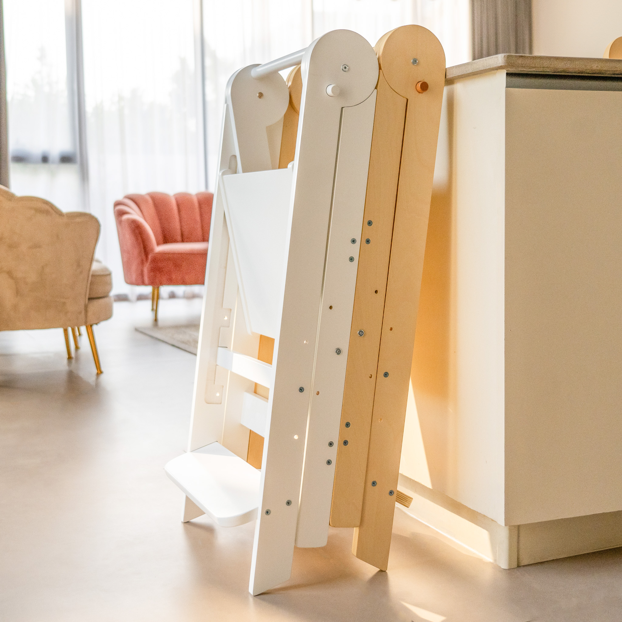 White Folding Kitchen Tower
