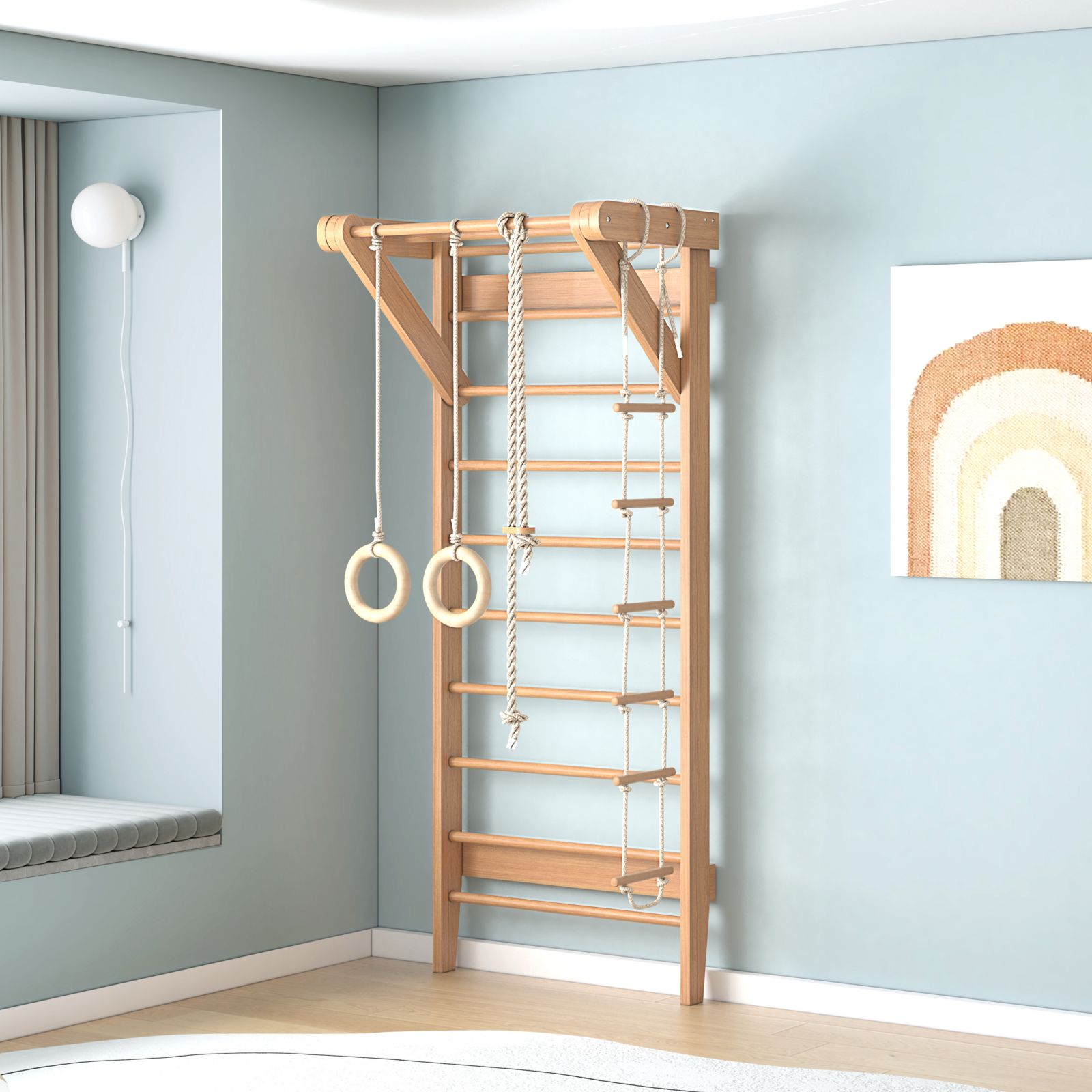 Natural Swedish Ladder Gym