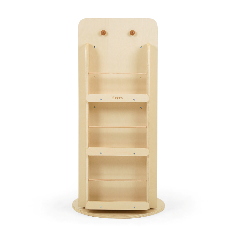 Natural Library Rotating Bookshelf