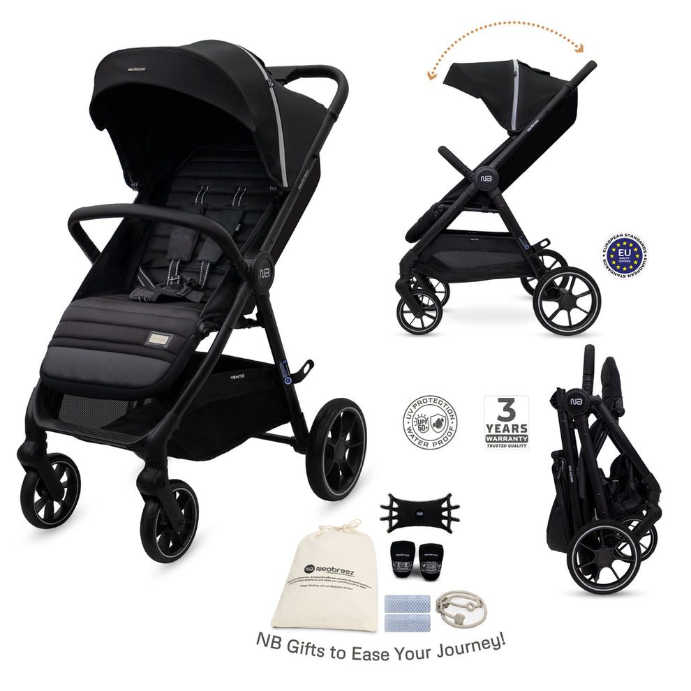 Neobreez - Vento All Terrain High Landscape Baby Stroller - Dark Grey