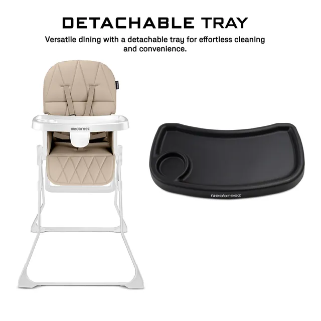 Neobreez - Cris Foldable High Chair - Beige/White