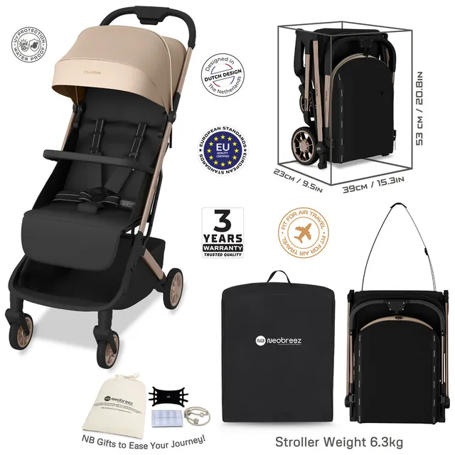 Neobrrez - Baby Stroller 0–4 Years - Cabin Approved Air Travel Stroller