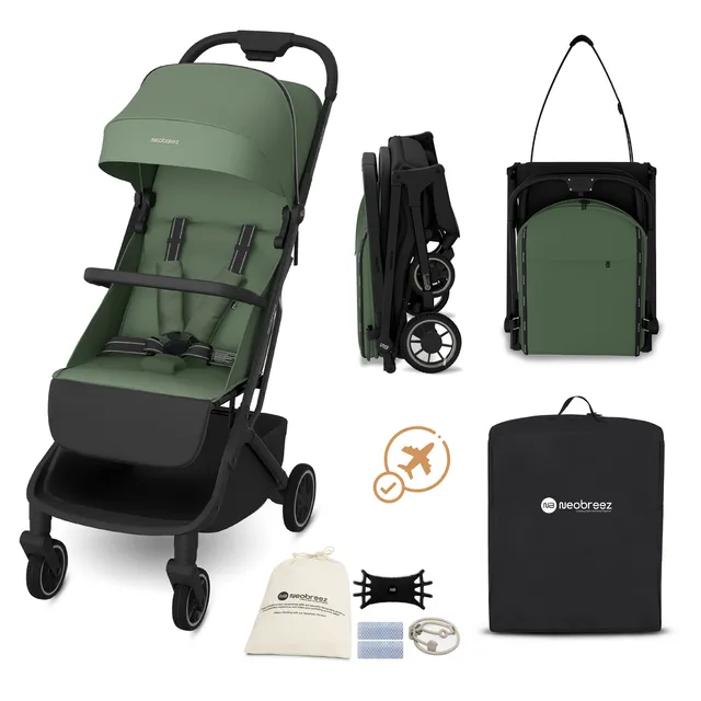 Neobreez - Neolite Compact Cabin Stroller Travel Stroller - Green