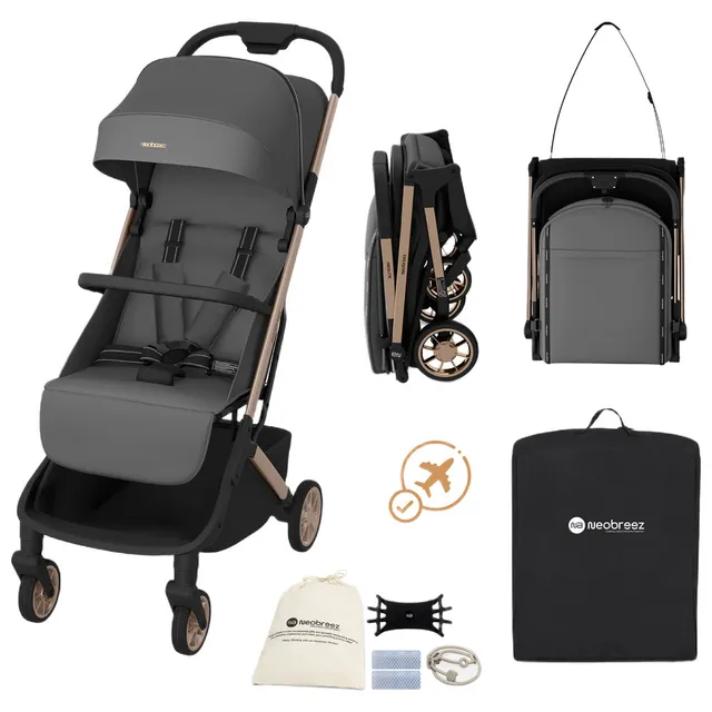 Neobreez – Clima Lightweight Compact Umbrella Stroller – Medium Grey