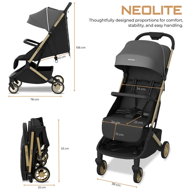 Neobrrez – Baby Stroller 0–4 Years – Cabin Approved Air Travel Stroller