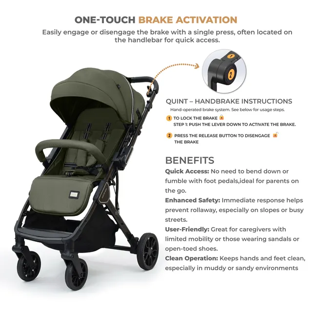 Neobreez – Quint Reversible Travel Stroller – Green