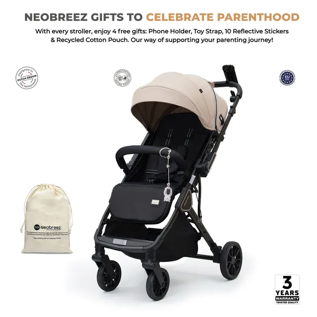 Neobreez - Quint Reversible Travel Stroller - Beige