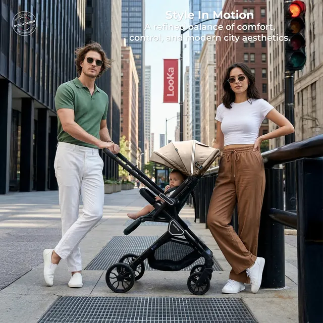 Neobreez – Quint Reversible Travel Stroller – Beige