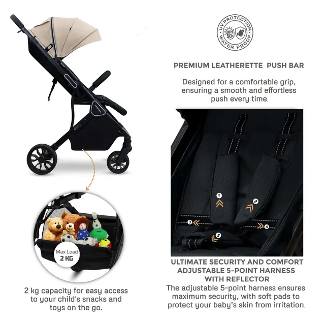 Neobreez – Quint Reversible Travel Stroller – Beige