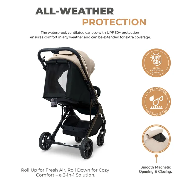 Neobreez – Quint Reversible Travel Stroller – Beige