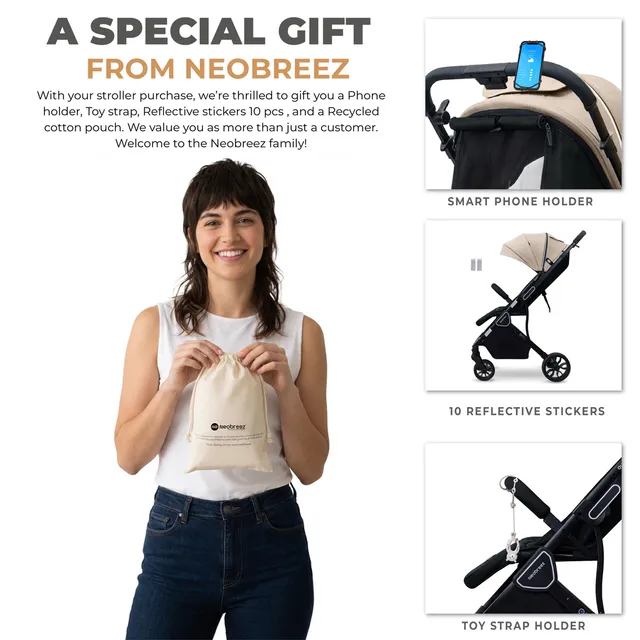 Neobreez – Quint Reversible Travel Stroller – Beige