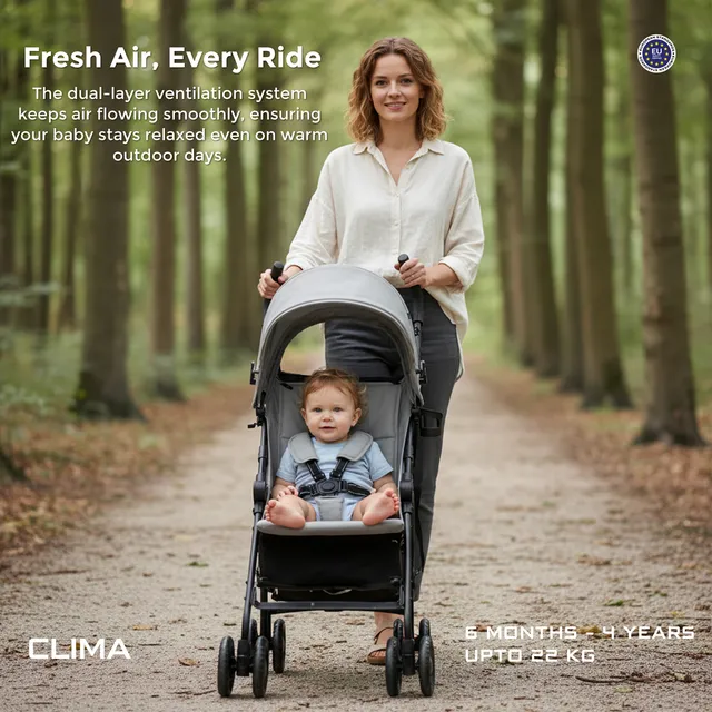Neobreez – Clima Lightweight Compact Umbrella Stroller – Medium Grey