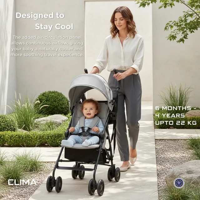 Neobreez – Clima Lightweight Compact Umbrella Stroller – Medium Grey