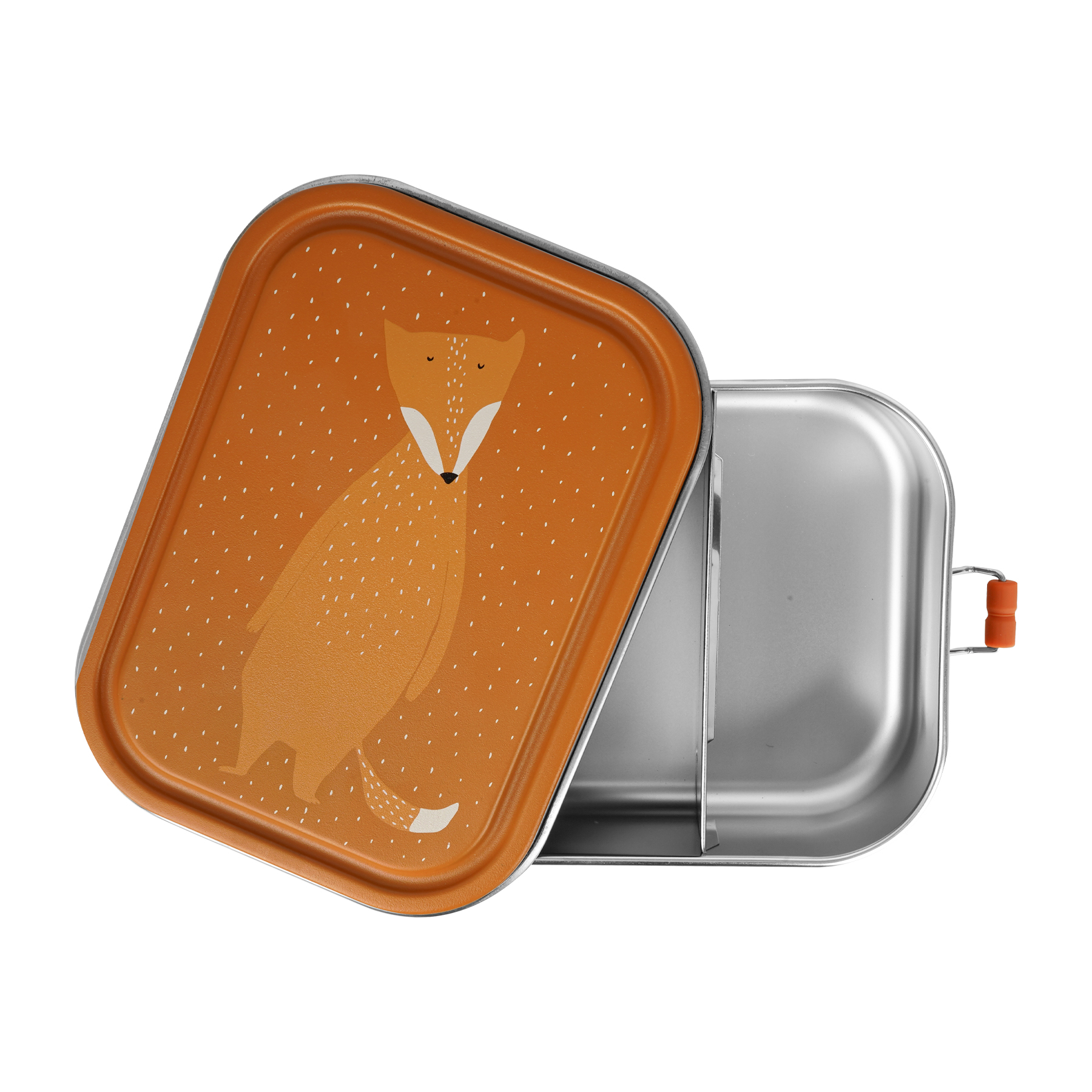Stainless Steel Lunch Box Large - 2-Compartment - Mr. Fox