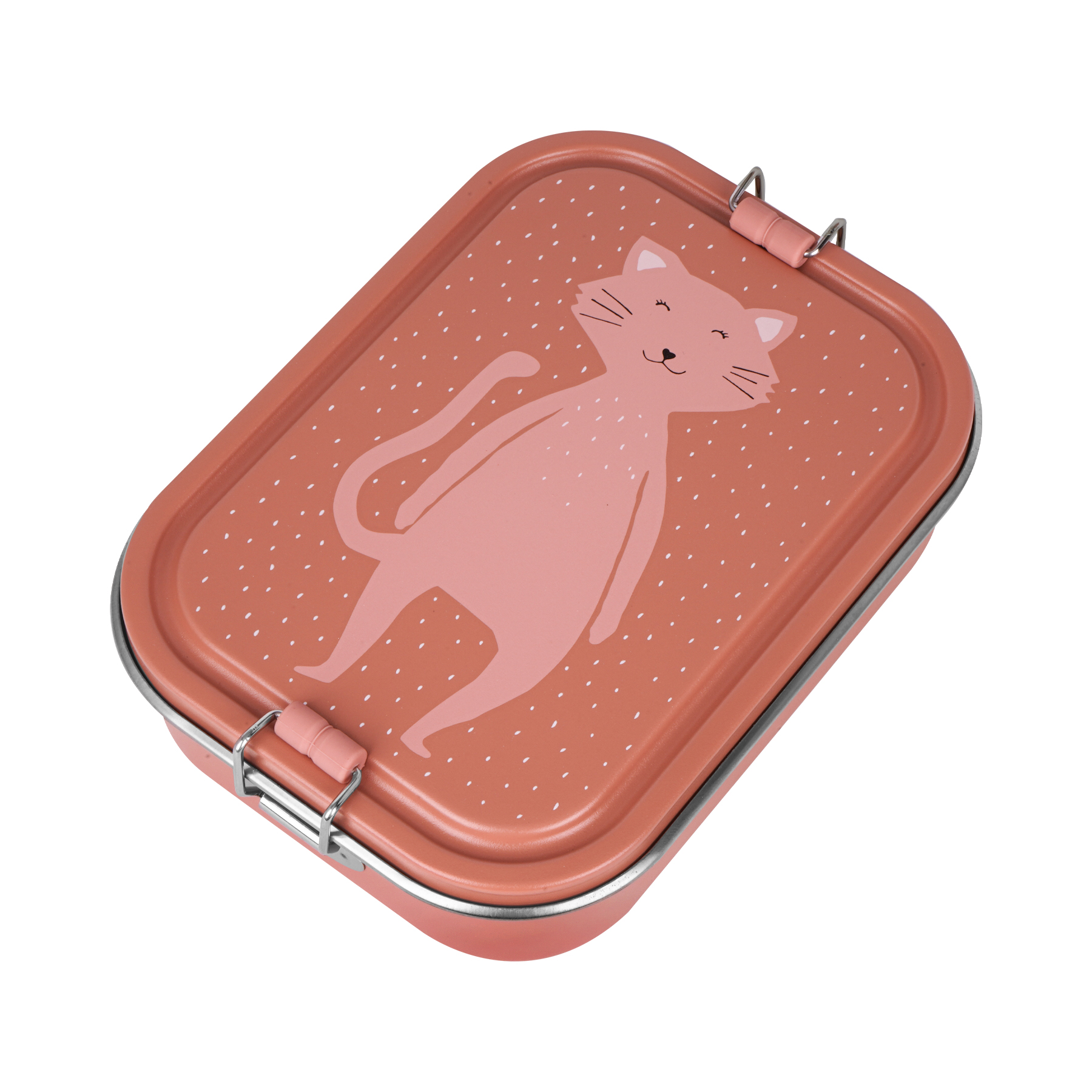 Stainless Steel Lunch Box Large - 2-Compartment - Mrs. Cat