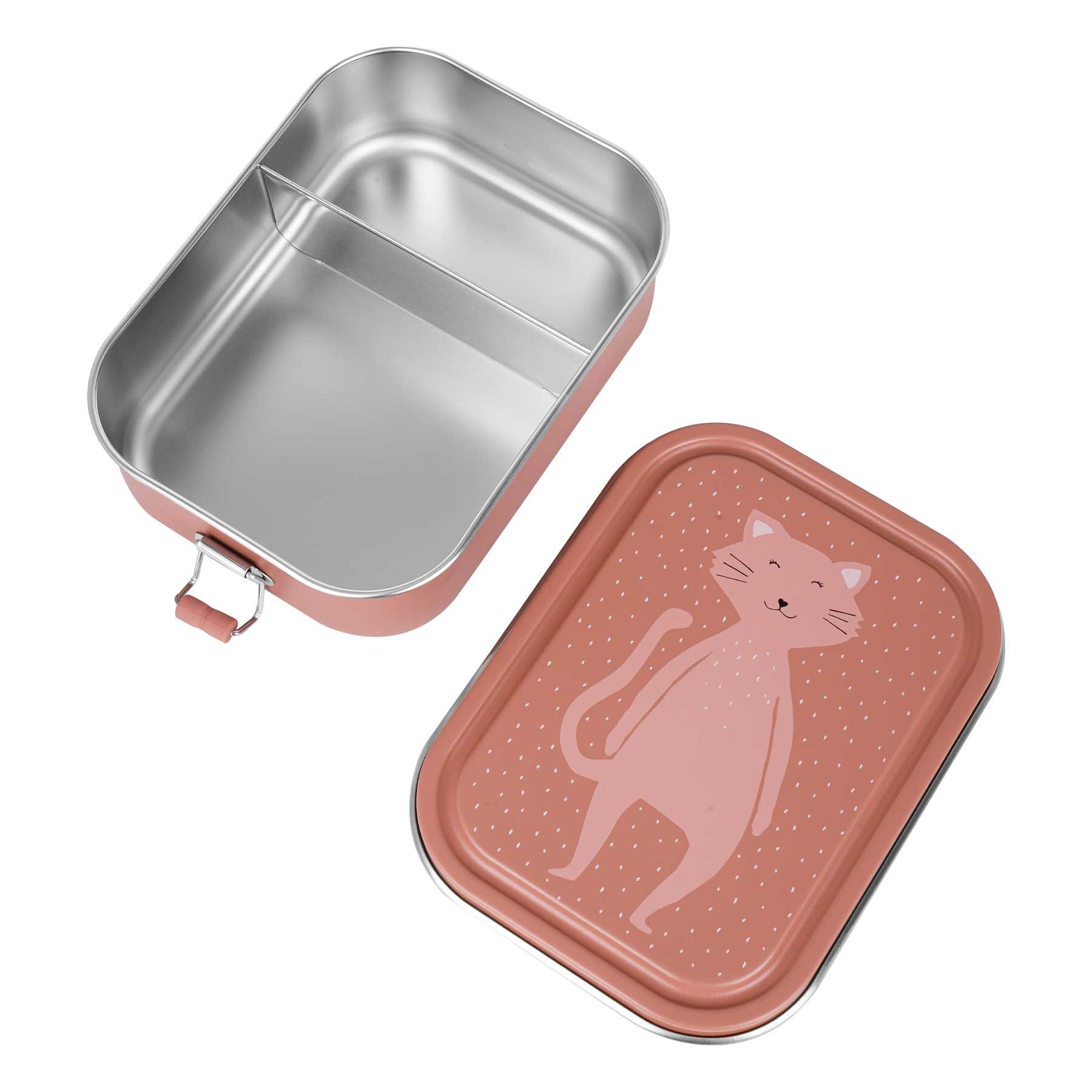 Stainless Steel Lunch Box Large - 2-Compartment - Mrs. Cat