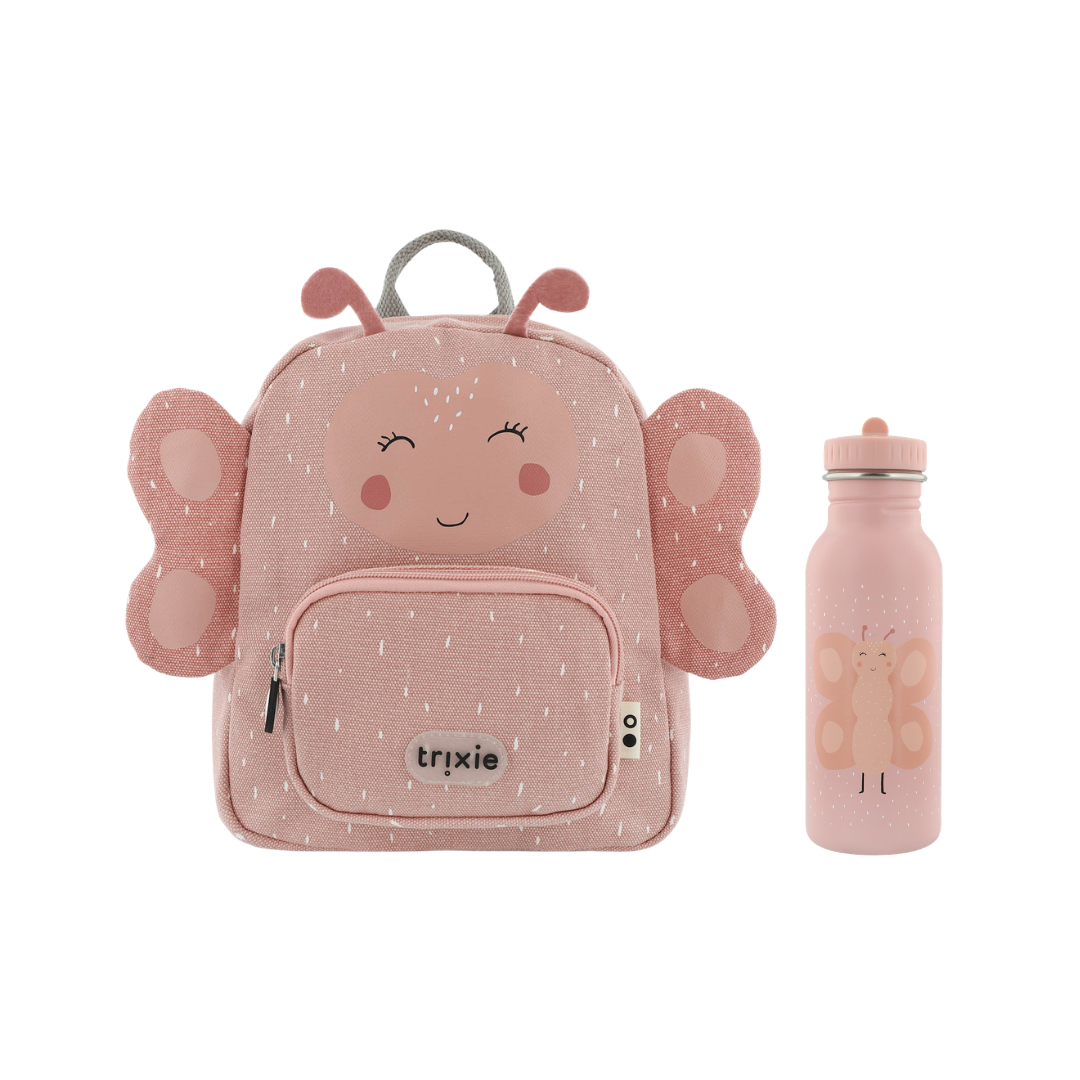 School Essential Set - Backpack Regular + SS Bottle 500ml - Mrs. Butterfly