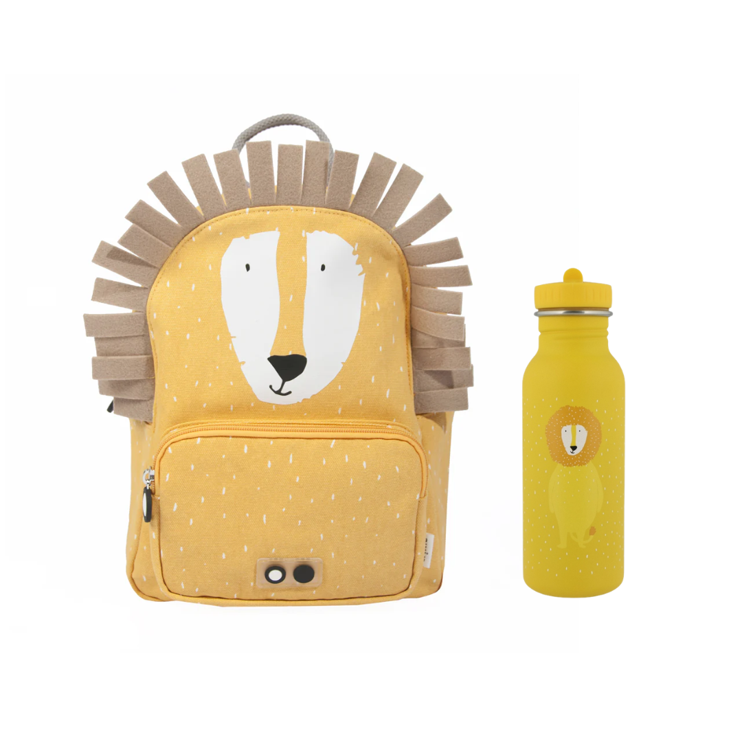 School Essential Set - Backpack Regular + SS Bottle 500ml - Mr. Lion