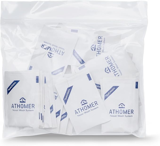 Athomer Nasal Wash System Kit (250ml device & 10 x 2.5g salt sachets)