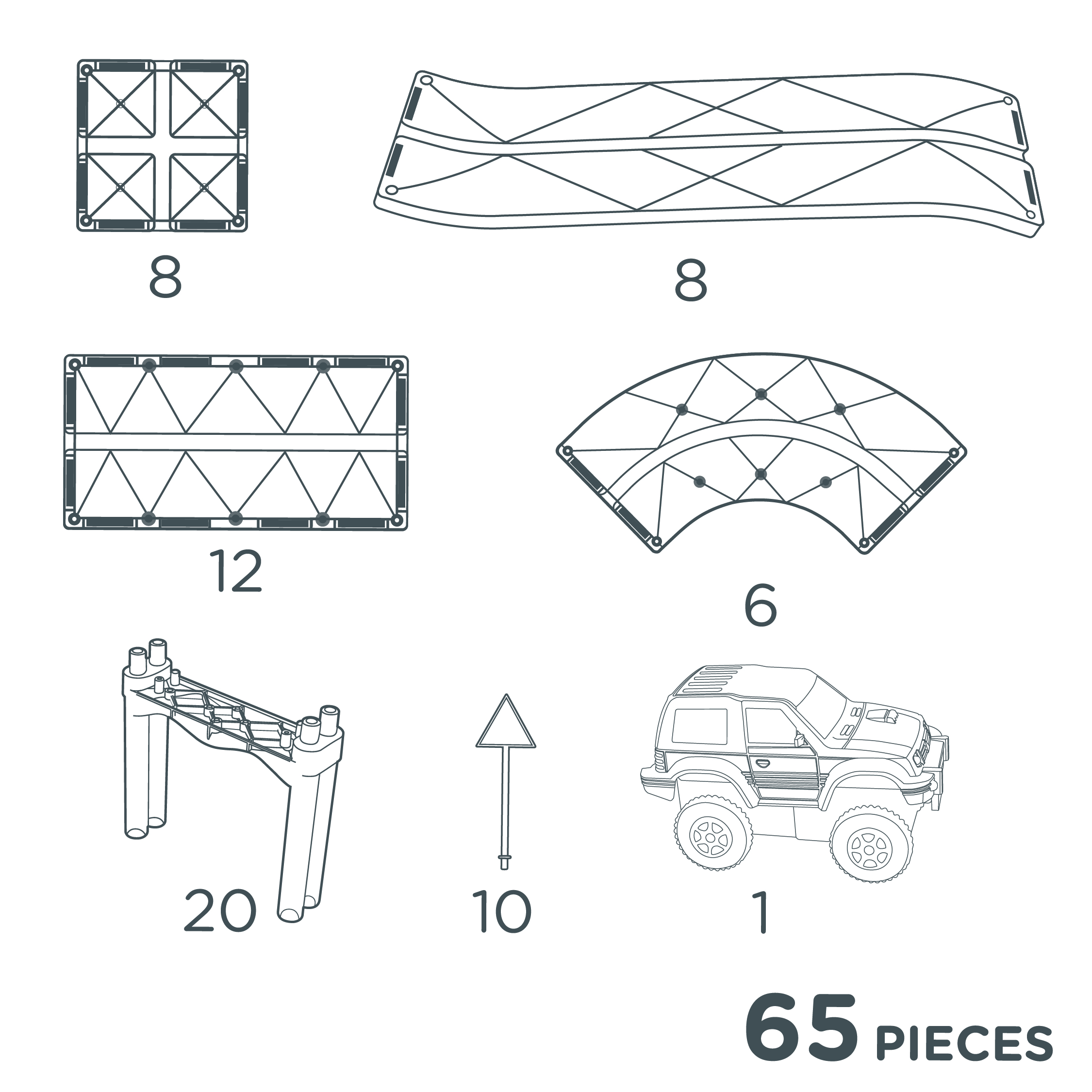 Cleverclixx - Race Track Intense 65 Pieces