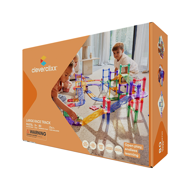 Cleverclixx - Large Race Track Pastel 80 Pieces