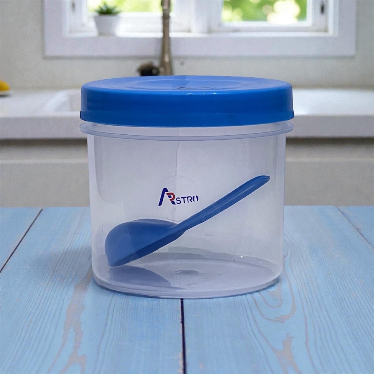 Astro Store Well PP Container with Spoon 500 ml - Blue