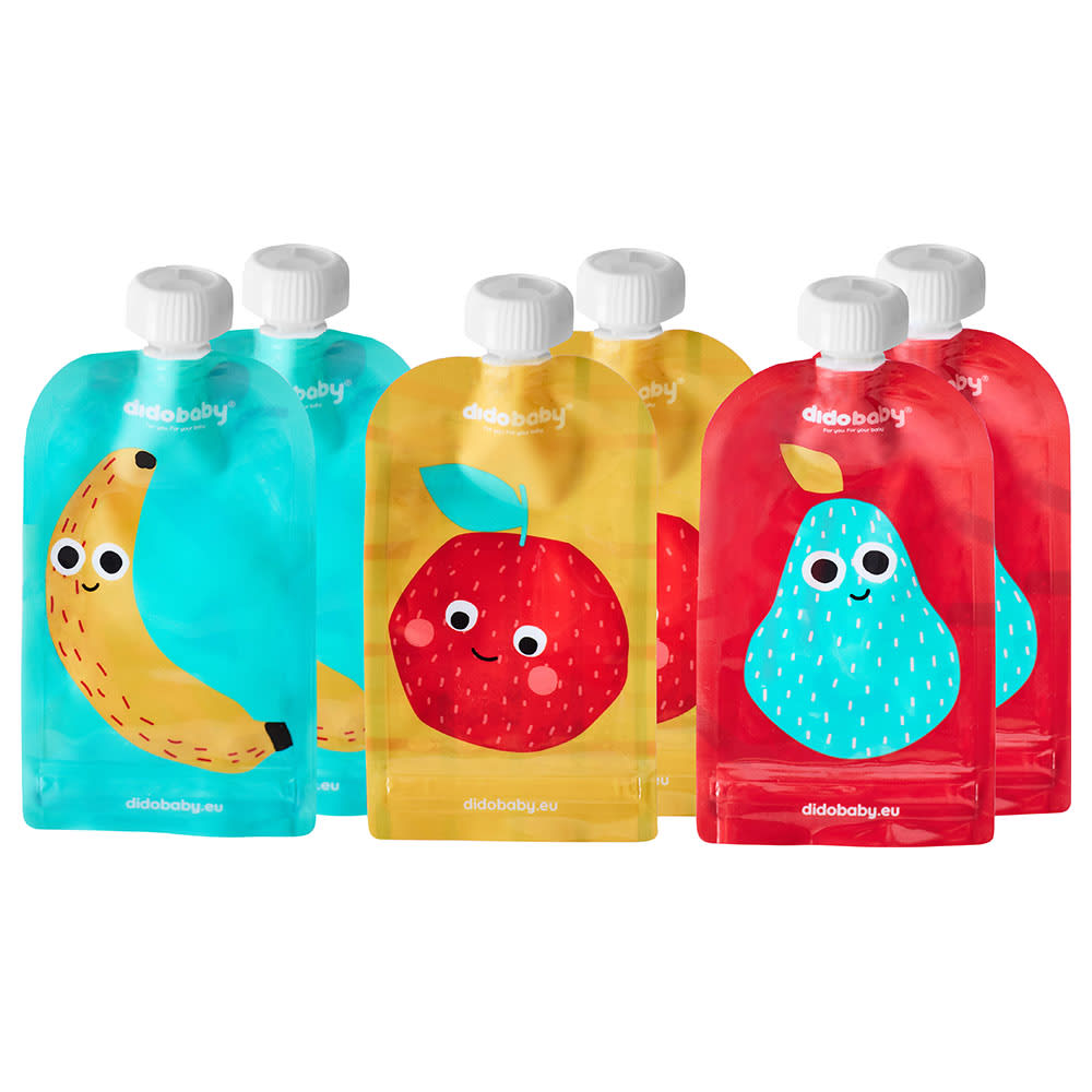 Didobaby Reusable Pouches (Pack of 6)  - Fruits