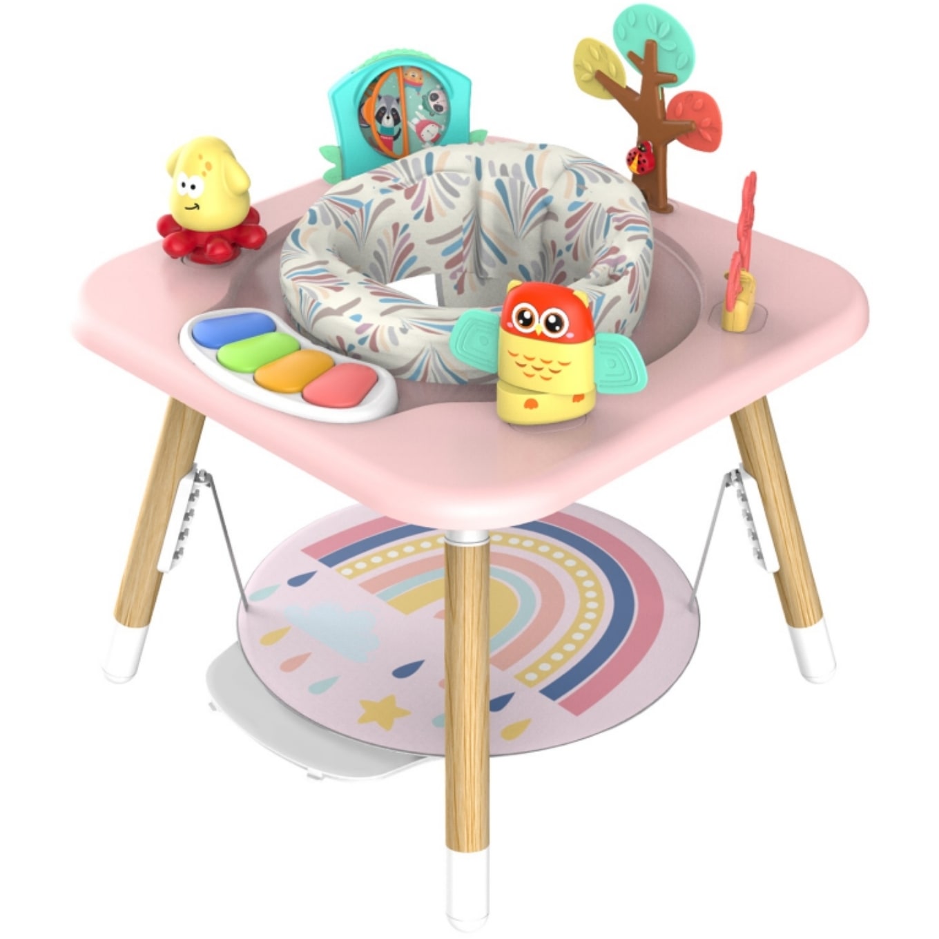 Little Angel - Baby Activity Center with 360° Rotating Seat - Pink