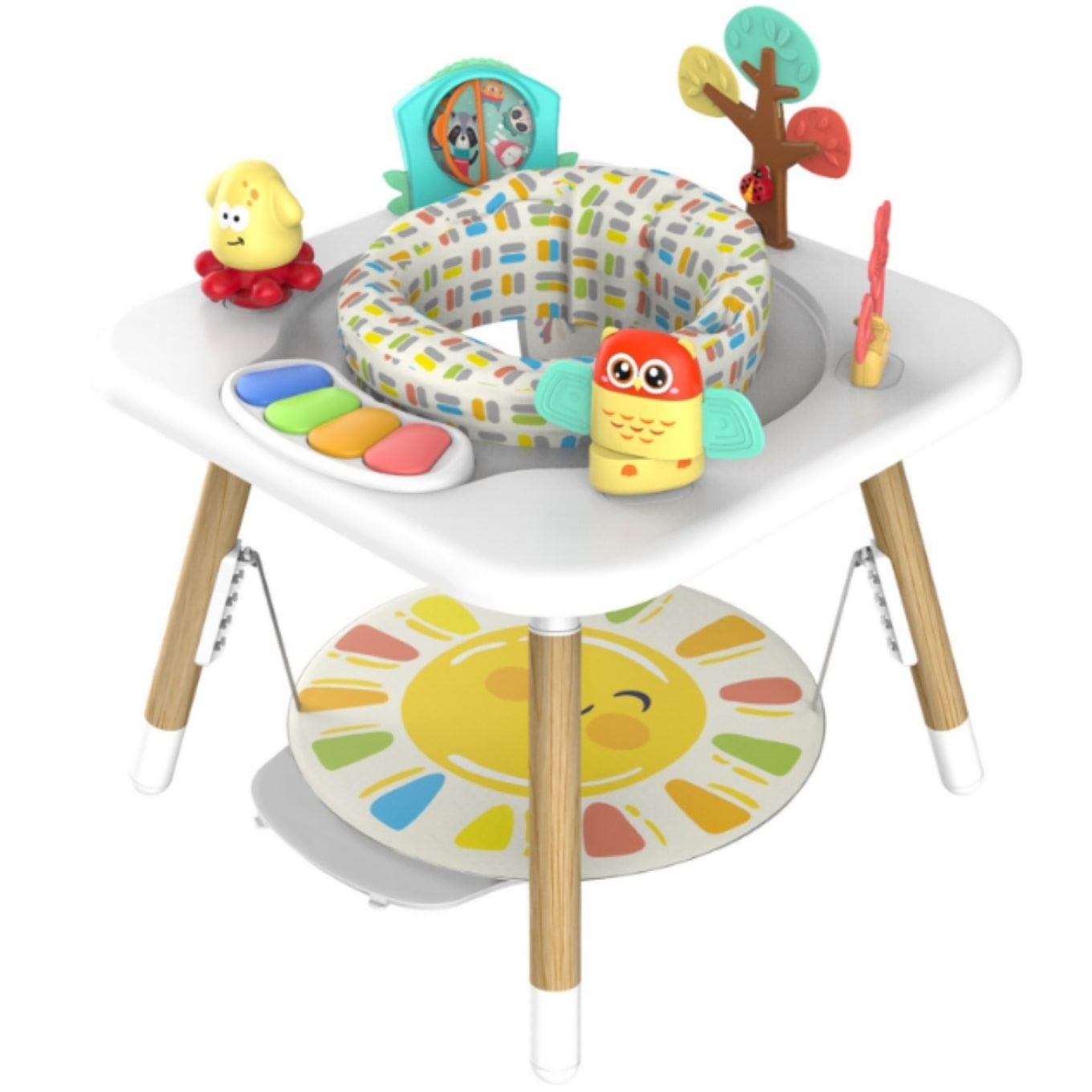 Little Angel - Baby Activity Center with 360° Rotating Seat - White
