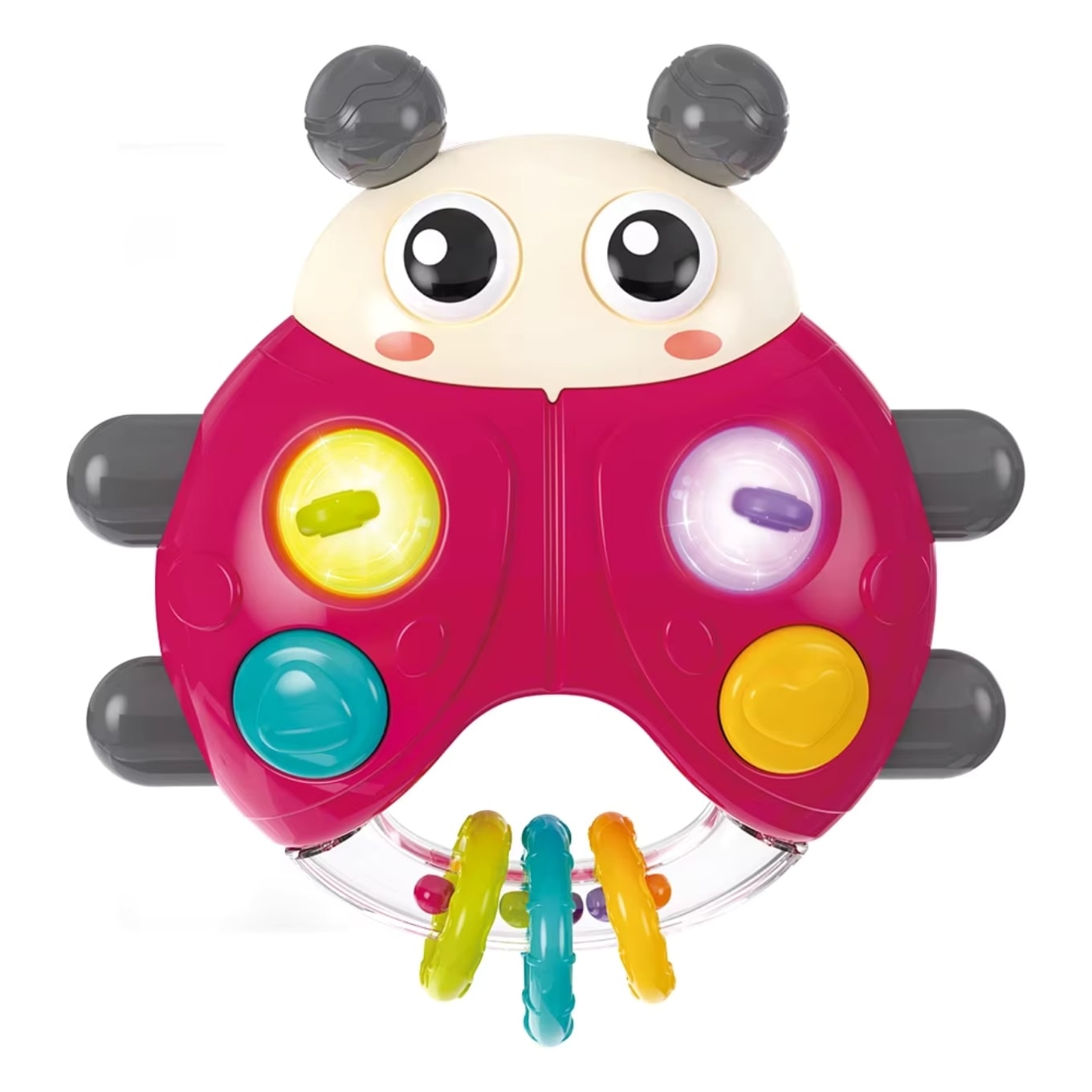 Musical Light-Up Ladybug Baby Activity Toy - Red