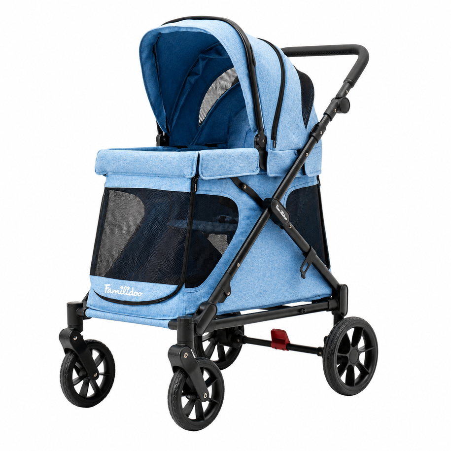 Familidoo Q1-2.0 Multi-Use Wagon Stroller - Denim Blue