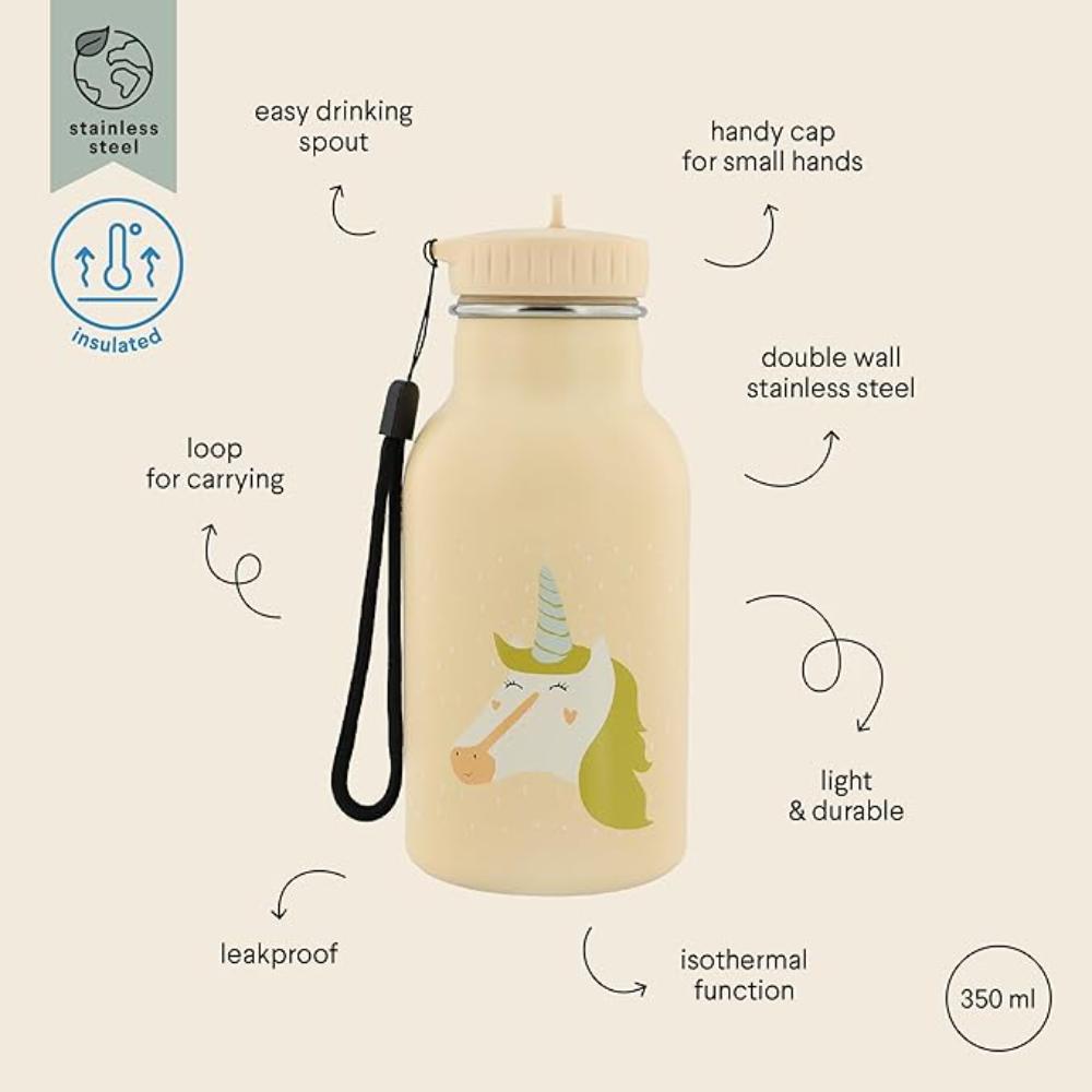 Double Wall Insulated Water Bottle - 350ml - Mrs. Unicorn