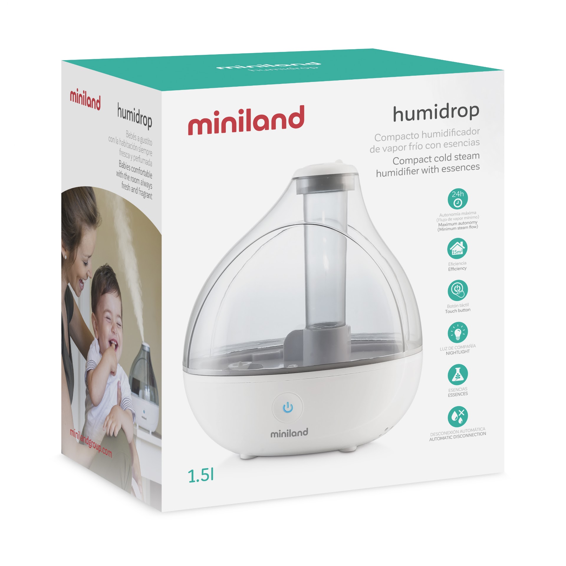 Miniland Humidrop Ultrasonic Humidifier and Ionizer.
