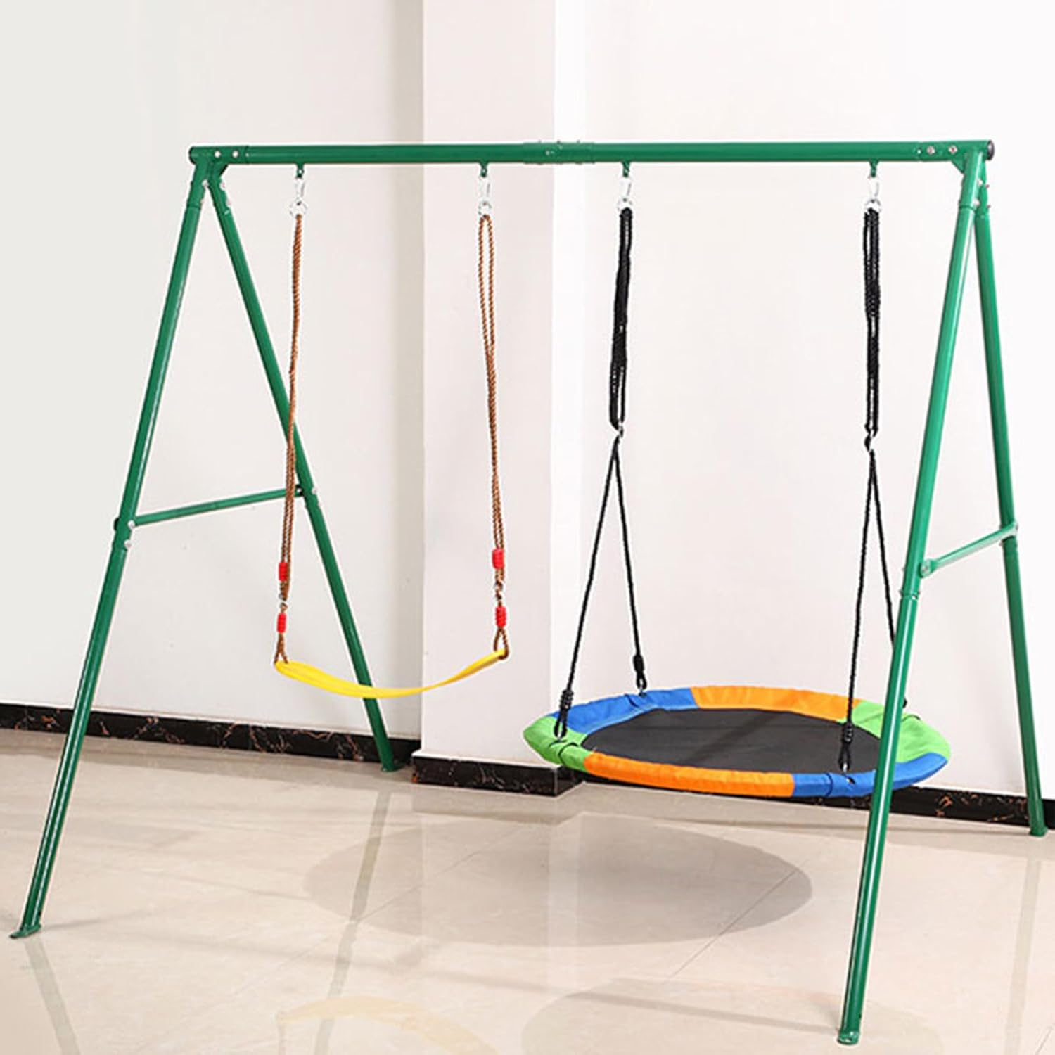 MEGASTAR Fun & Safe Swing Set – Dual Delight for Kids - 320*136*180CM