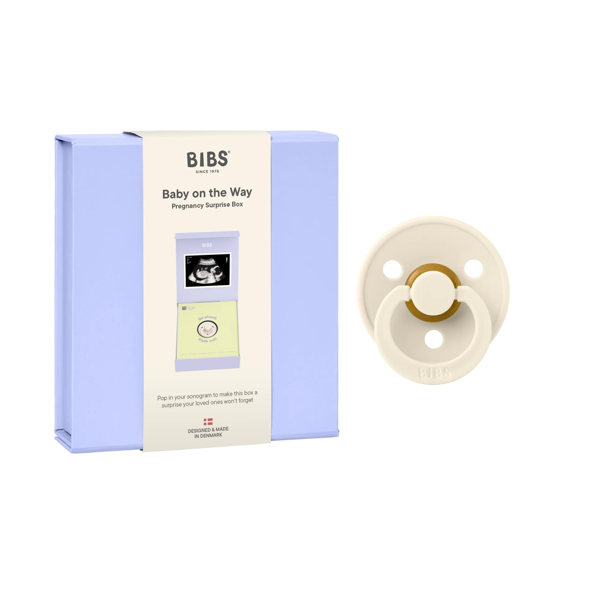 BIBS Gift Set Baby On The Way Latex Size 1 Ivory