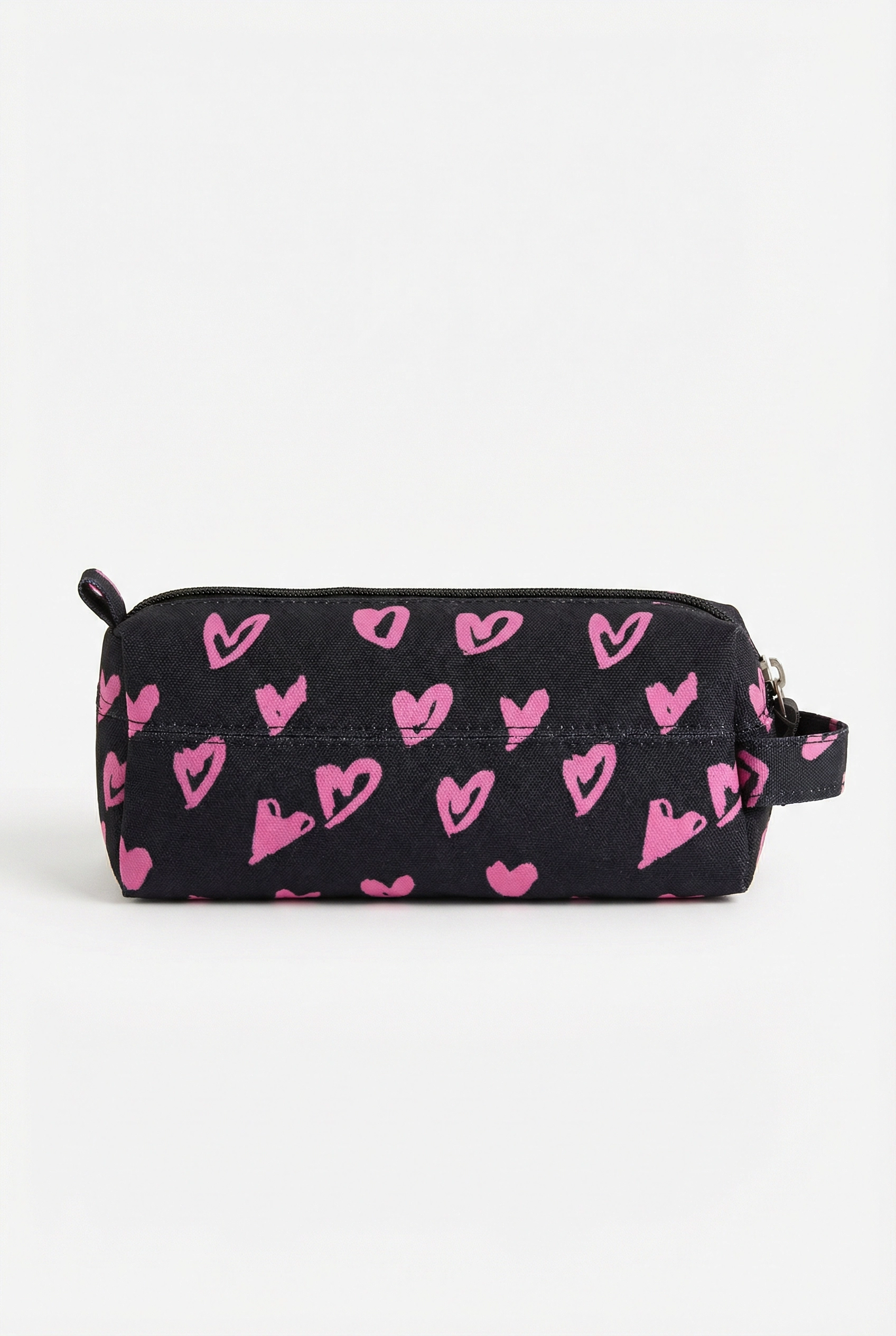 HYPE Pencil Case Black Pink Scribble Heart