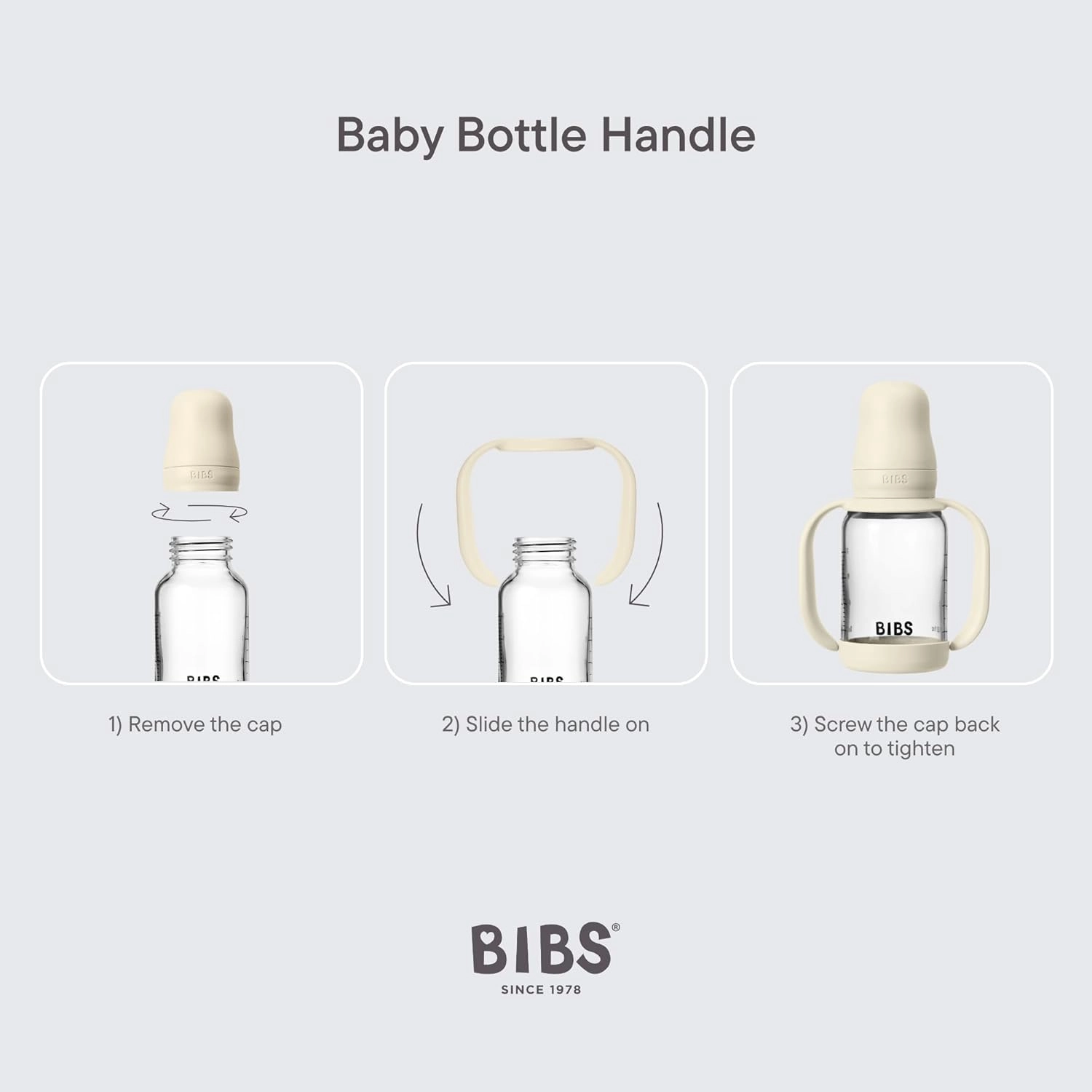 BIBS Baby Bottle Handle Ivory