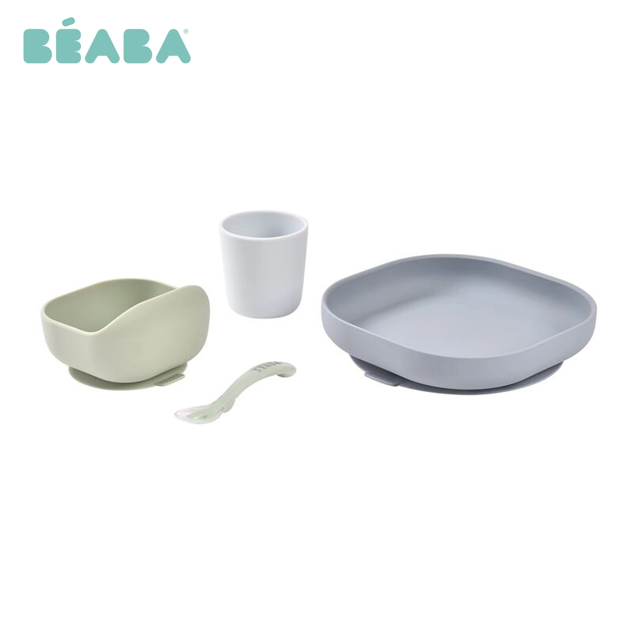 BEABA Silicone Meal Set 4 Pcs Pebble
