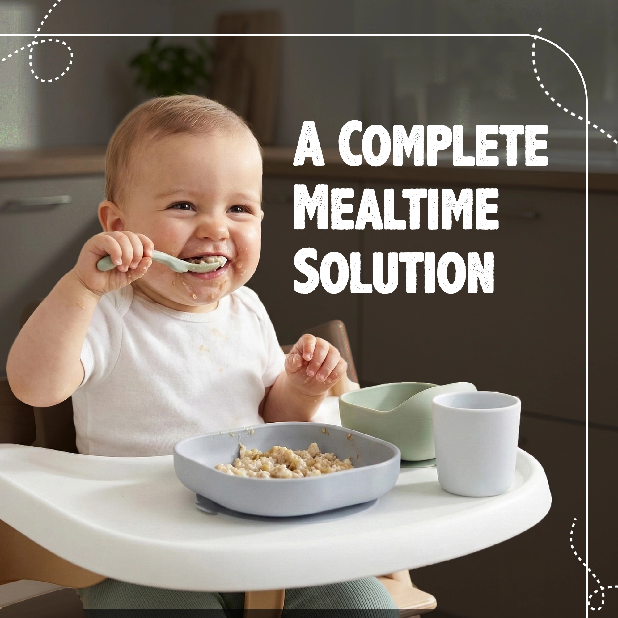 BEABA Silicone Meal Set 4 Pcs Pebble
