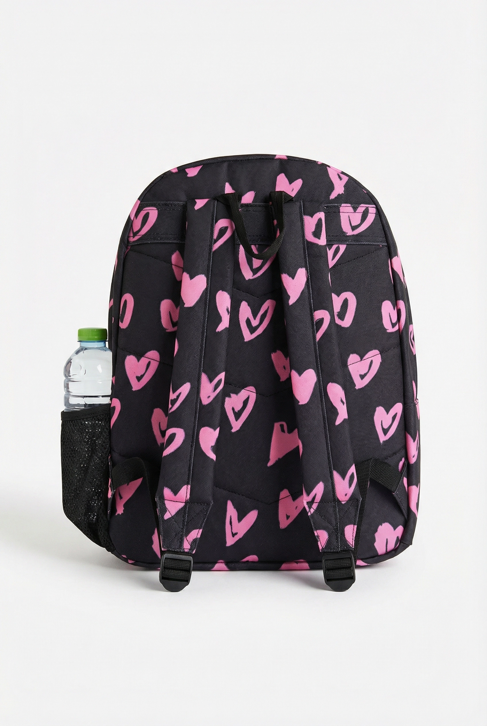 HYPE Backpack Black Pink Scribble Heart