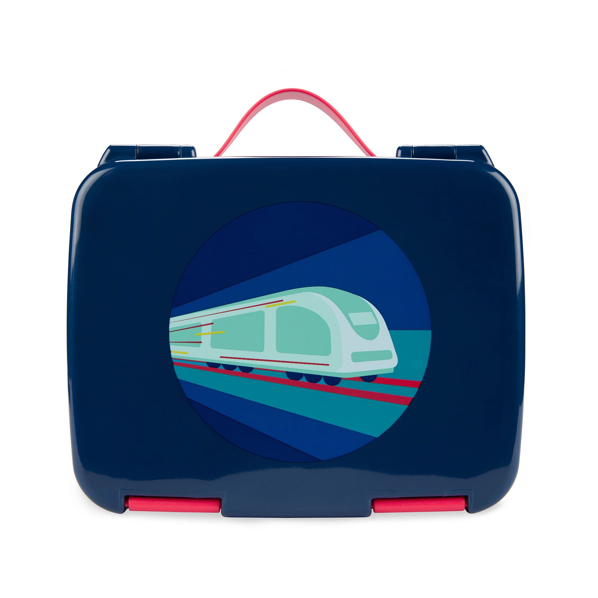Skip Hop Zoo Bento Box Train, Kids Bento Lunch Box with Divided Tray, Snack Containers, Secure Seal and Carry Handle