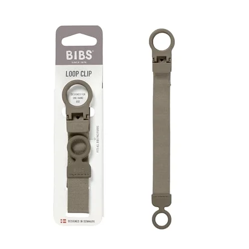 BIBS Pacifier Clip Loop Dark Oak