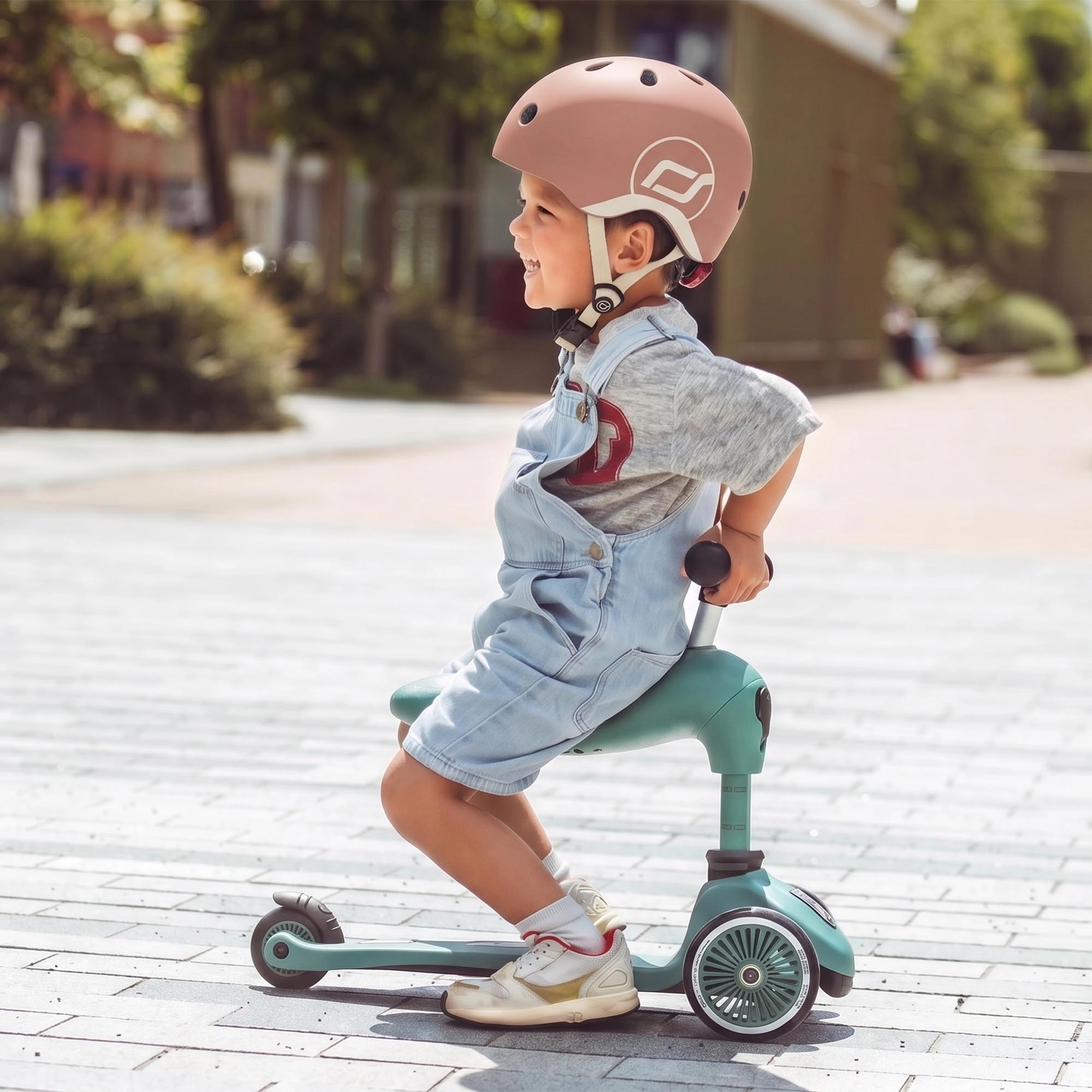 Scoot & Ride Baby Helmet XXS-S, Adjustable Kids Helmet with Magnetic Fastener, Baby Head Protector for Children with 45–51 cm Head Size, Mocha