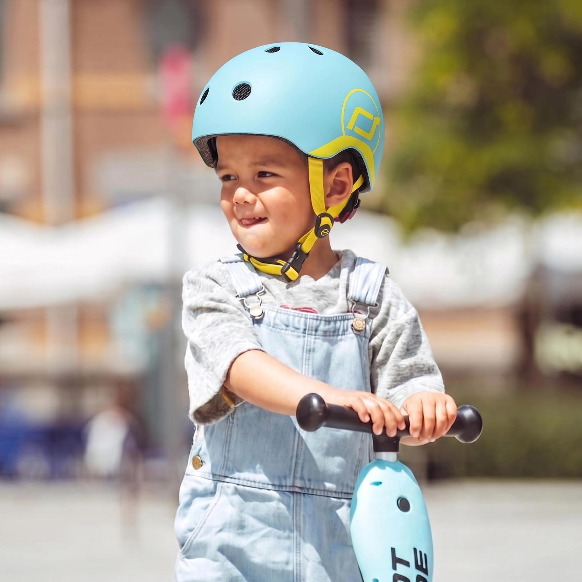 Scoot & Ride Baby Helmet XXS-S, Adjustable Kids Helmet with Magnetic Fastener, Baby Head Protector for Children with 45–51 cm Head Size, Blueberry