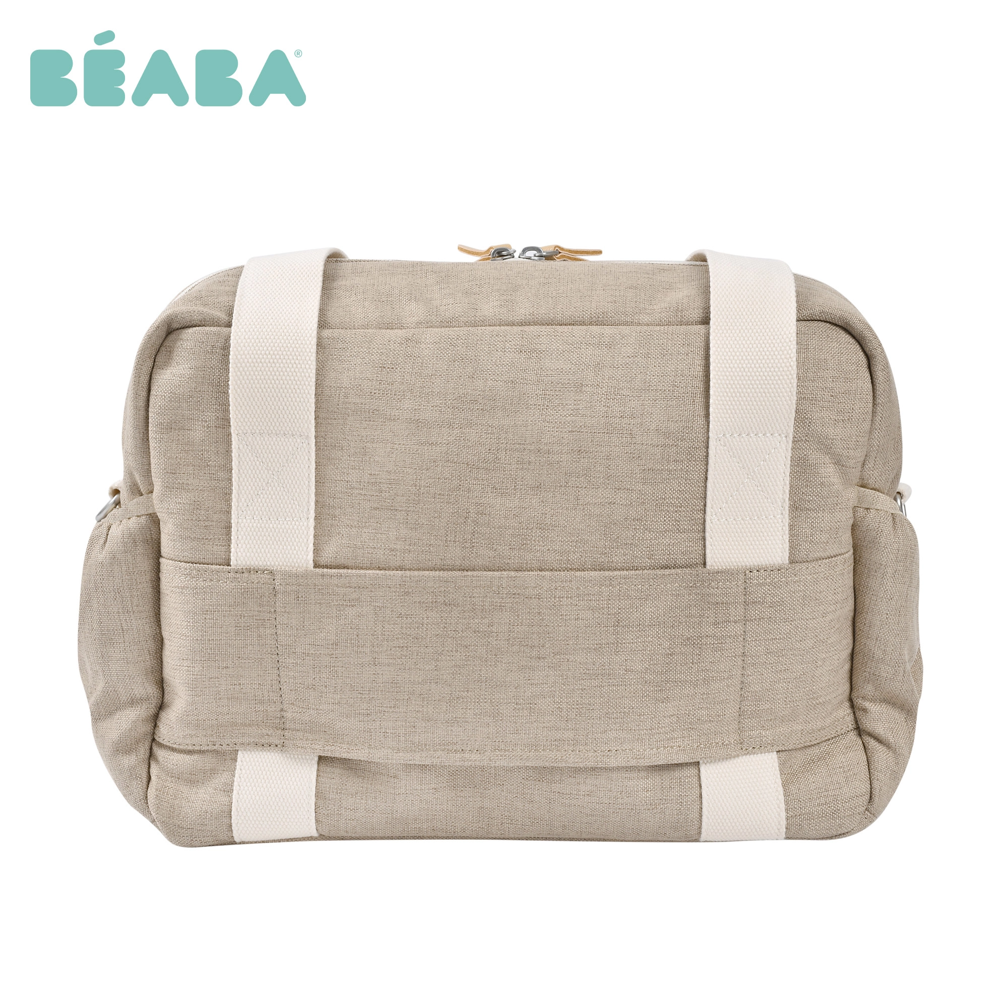 Béaba Paris Changing Bag Eco Clay, Stylish Unisex Diaper Bag with 10 Pockets, Insulated Pocket, Changing Mat & Eco-Friendly Recycled Fabric