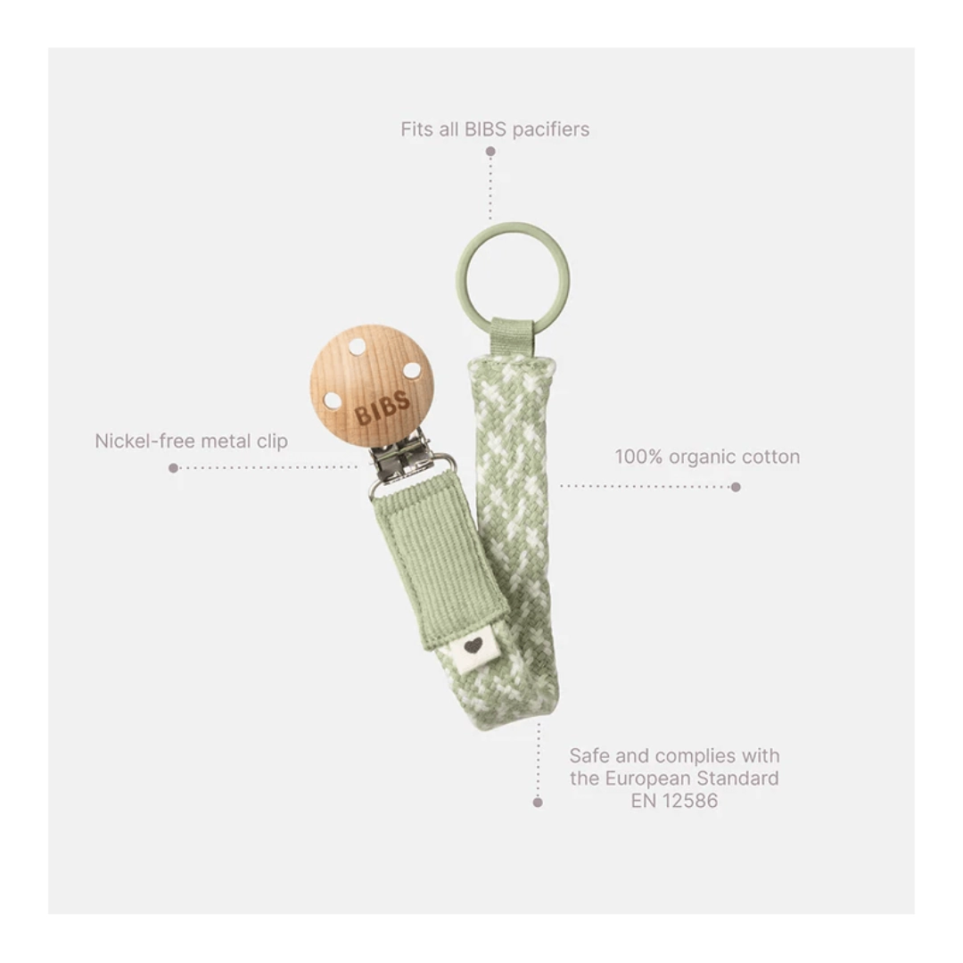 BIBS x Liberty Pacifier Clip Eloise Ivory