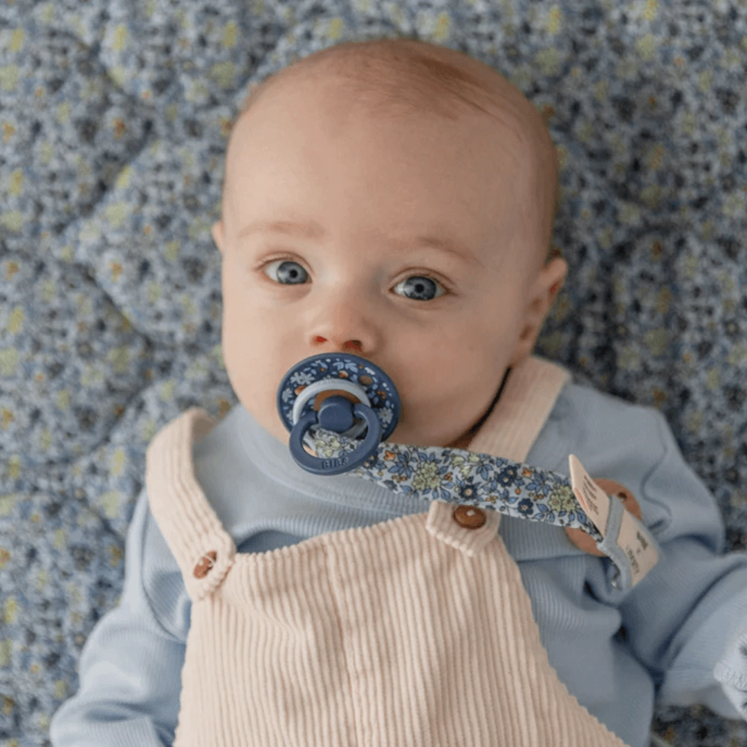 BIBS x Liberty Pacifier Clip Eloise Ivory