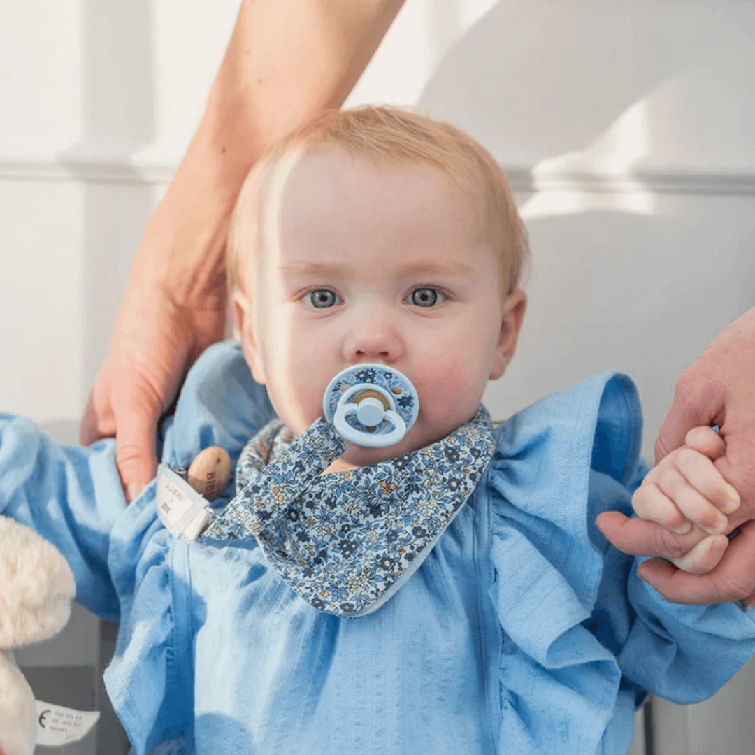 BIBS x Liberty Pacifier Clip Eloise Ivory