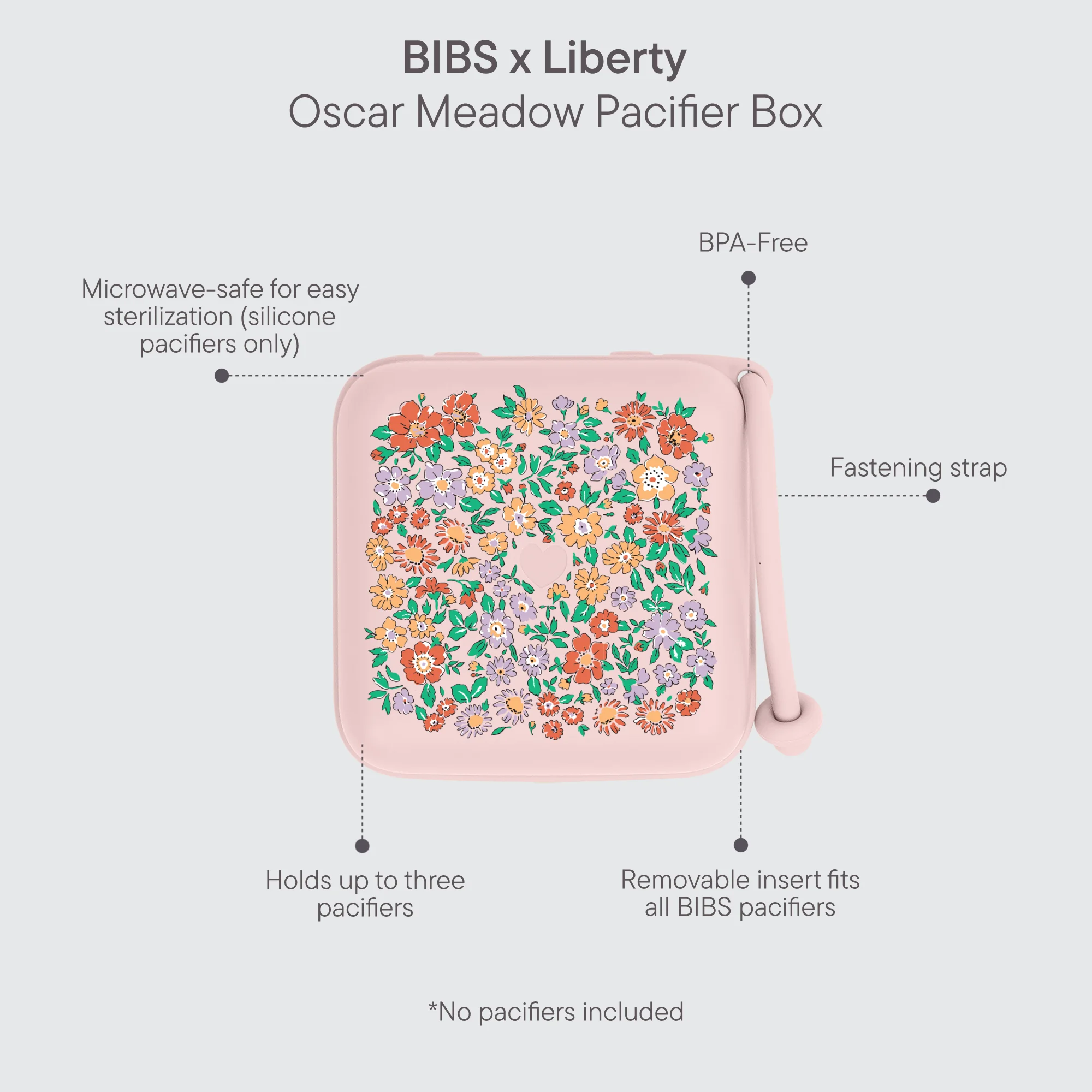 BIBS X Liberty Pacifier Box Oscar Meadow Blossom