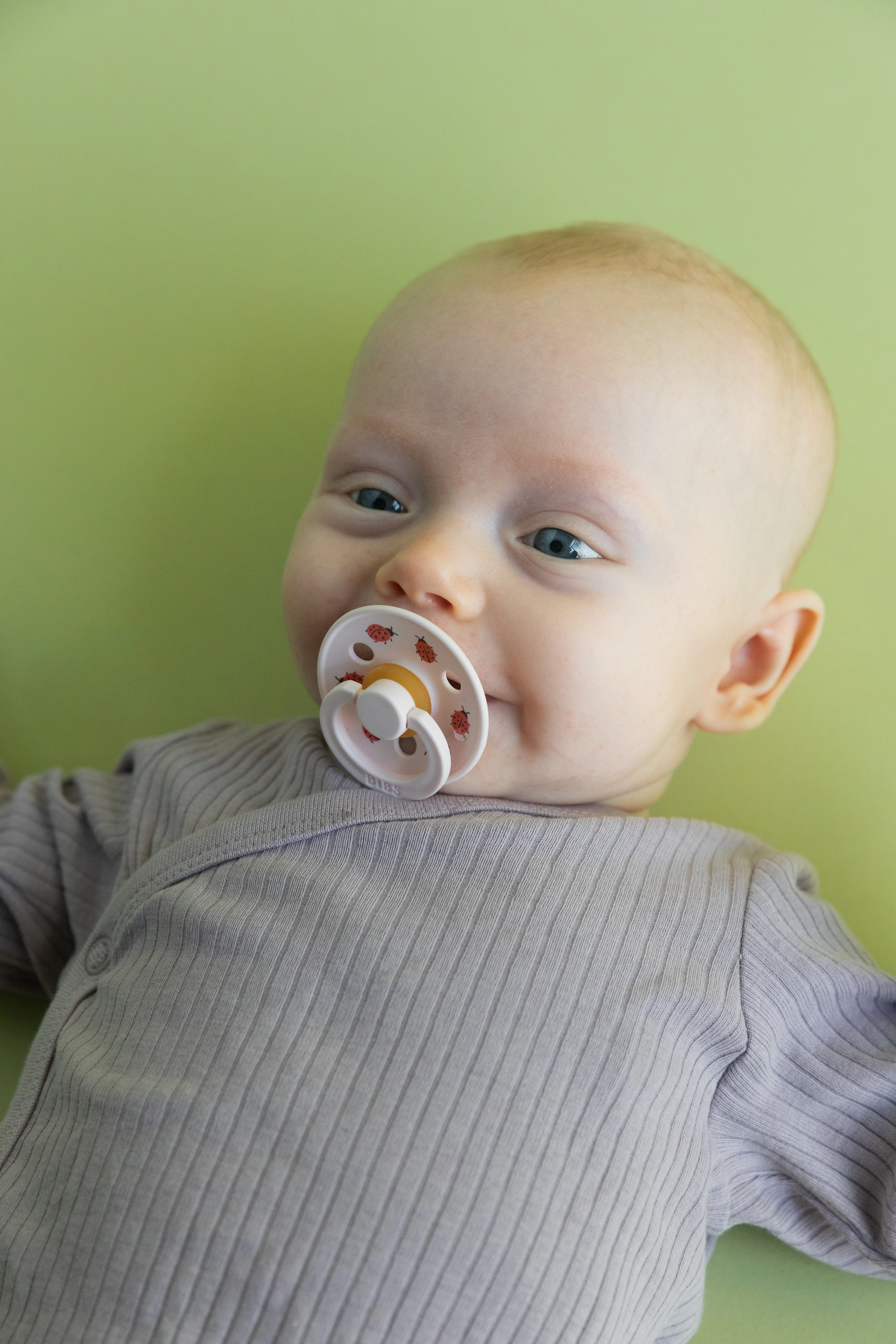 BIBS Pacifier Studio Colour 2 PACK Ladybug Latex Size 2 Violet Sky Mix